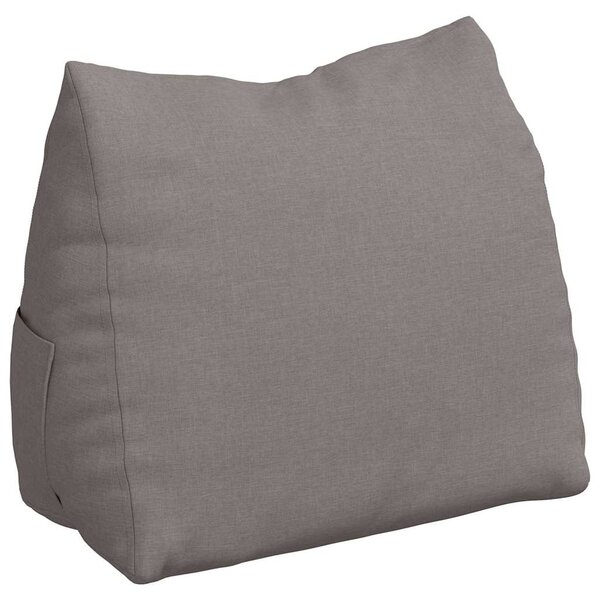 vidaXL Coussin de Dos Taupe 60 x 20 x 50 cm tissu