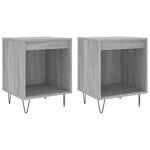 vidaXL Tables de chevet 2 Pièces sonoma gris 40x35x50 cm bois ingénierie