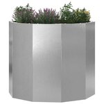 vidaXL Jardinière Argent 60 x 60 x 50 cm Acier inoxydable