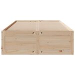 vidaXL Cadre de lit sans matelas avec tiroirs 120x200 cm bois pin