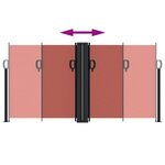 vidaXL Auvent latéral rétractable terre cuite 120x1000 cm