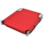 vidaXL Chaise longue avec coussin de tête Acier enduit de poudre Rouge