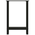 vidaXL Pieds de table à manger Noir 2 pièces 50 x (72-73) cm Acier