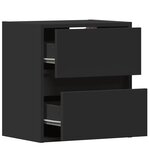 vidaXL Meubles TV muraux avec lumières LED 2 Pièces noir 41x31x45 cm