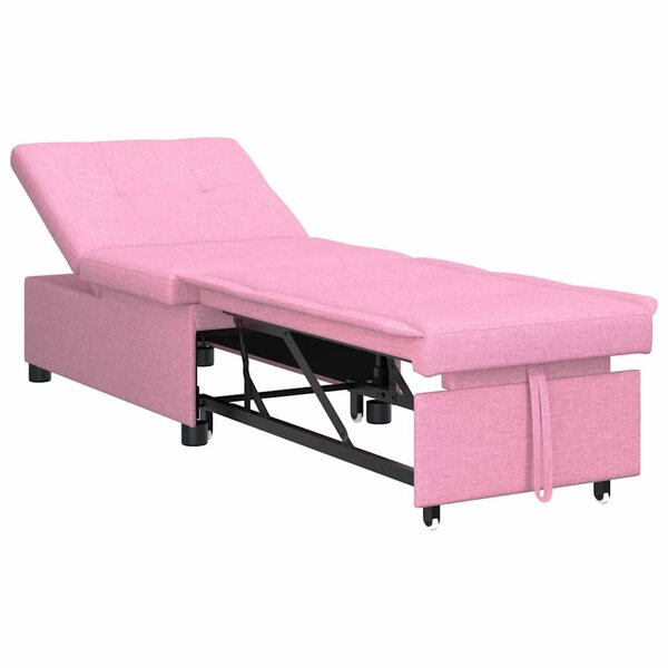 vidaXL Canapé-lit escamotable Rose 194 x 50 x 82 cm Contreplaqué