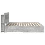 vidaXL Cadre de lit avec rangement Gris béton 200 x 200 cm