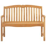 vidaXL Banc en Bois Sculpté en Rose 114 x 60 x 95 cm Naturel
