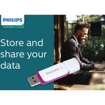 Philips clé usb 3.0 snow 64 go blanc et violet