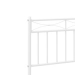 vidaXL Cadre de lit métal avec tête de lit blanc 150x200 cm