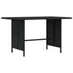 vidaXL Table à manger de jardin Noir 110x70x65 cm Résine tressée