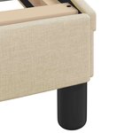 vidaXL Cadre de lit sans matelas Hvar crème 140x200 cm tissu