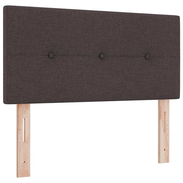 vidaXL Tête de lit LED avec bandes LED Marron foncé 100 cm tissu