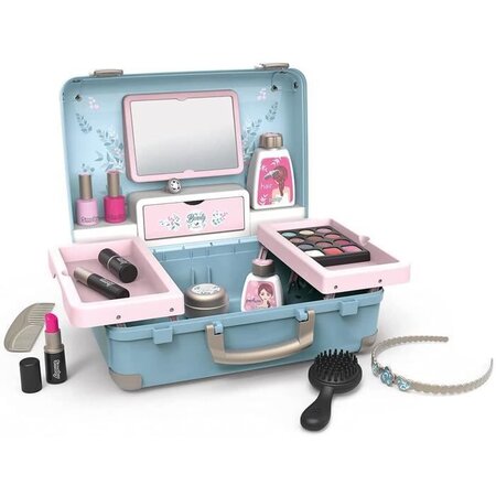 Smoby - my beauty vanity - valise beauté pour enfant - coiffure + onglerie + maquillage - 13 accessoires