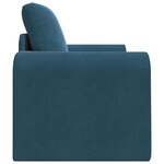 vidaXL Canapé-Lit Bleu 98 x 71 x 83 cm Velours