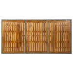 Vidaxl table de jardin gris clair résine tressée et bois d'acacia