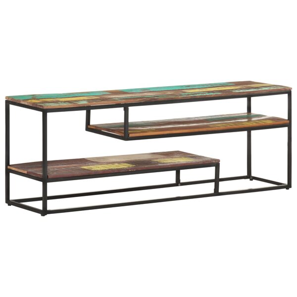 vidaXL Meuble TV 130x30x45 cm Bois de récupération massif
