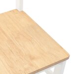 vidaXL Chaises à manger 2 Pièces blanc bois massif caoutchouc