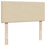 vidaXL Cadre de lit ottoman avec matelas crème 120x190 cm tissu