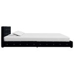 vidaXL Lit avec matelas Noir Velours 120 x 200 cm