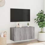 vidaXL Meuble TV mural sonoma gris 80x30x41 cm