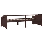 vidaXL Lit de repos 3 places Marron foncé Bois de pin massif 90x200 cm