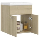 vidaXL Armoire d'évier avec lavabo intégré Chêne sonoma Aggloméré