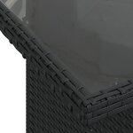 Ensemble de Canapé de Jardin vidaXL 7 Pièces avec Coussins Rattan Noir Poly