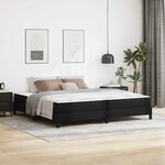 vidaXL Lit avec matelas Noir 200 x 200 cm Faux cuir