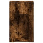 vidaXL Support de tour d'ordinateur et tiroir chêne fumé 30x44x74 cm