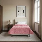 vidaXL Duvet d'été simple Matelassé Rose 135 x 200 cm