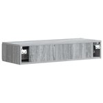vidaXL Table d'appoint murale Sonoma gris 87 5 x 34 5 x 17 cm