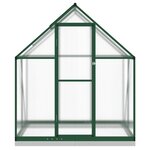 vidaXL Serre avec cadre de base vert 169x114x202 cm aluminium