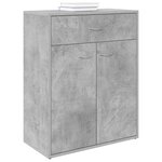 vidaXL Buffet Gris béton 60x30x75 cm Bois d'ingénierie