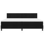 vidaXL Lit à ressorts avec matelas Noir 200x200 cm Tissu