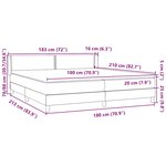 vidaXL Sommier à lattes de lit avec matelas rose 180x210 cm velours