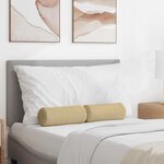 vidaXL Coussins d'accent 2 Pièces Vert gris Ø 15 x 40 cm