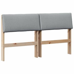 vidaXL Tête de lit capitonnée Gris clair 150 cm Pin massif