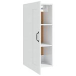 vidaXL Armoire suspendue Blanc brillant 35x34x90 cm Bois d'ingénierie