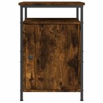 vidaXL Table de chevet chêne fumé 40x42x60 cm bois d'ingénierie
