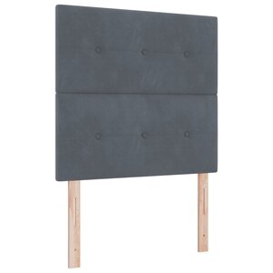 vidaXL Tête de lit LED avec bandes LED Gris 100 cm Velours
