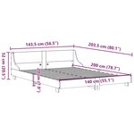 vidaXL Cadre de lit sans matelas cire marron 140x200cm bois pin massif