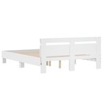 vidaXL Cadre de lit avec tête de lit et LED blanc 140x200 cm