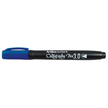 Marqueur 'calligraphy pen' pointe 3 mm coloris bleu artline