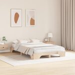 vidaXL Cadre de lit Naturel 140 x 190 cm Pin massif