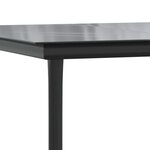 vidaXL Ensemble à manger de jardin 7Pièces noir poly rotin verre