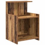 vidaXL Armoire de lit Vieux bois 40 x 35 x 60 cm Panneau de particules