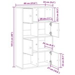 vidaXL Bibliothèque blanc 60x24x101 5 cm bois d'ingénierie