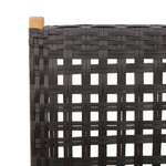 vidaXL Chaises inclinables de jardin lot de 8 noir rotin bois massif