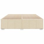 vidaXL Cadre de lit sans matelas crème 180x200 cm tissu