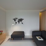 Mimi innovations décoration carte du monde murale bois noir 130x78 cm
